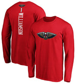 Zion Williamson New Orleans Pelicans Playmaker Name & Number Long Sleeve T-Shirt Red