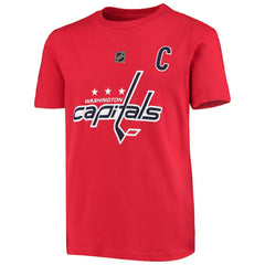 NHL Alexander Ovechkin Washington Capitals Youth Player Name & Number T-Shirt - Red