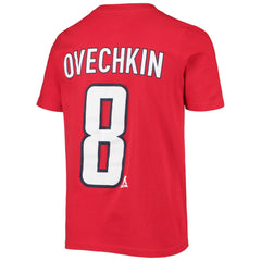 NHL Alexander Ovechkin Washington Capitals Youth Player Name & Number T-Shirt - Red