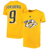 NHL Filip Forsberg Nashville Predators Youth Player Name & Number T-Shirt - Gold
