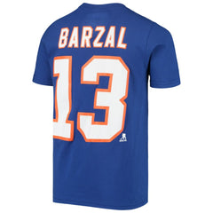 NHL Mathew Barzal New York Islanders Youth Player Name & Number T-Shirt - Royal