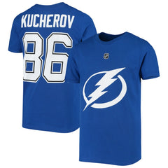 NHL Nikita Kucherov Tampa Bay Lightning Youth Player Name & Number T-Shirt - Royal