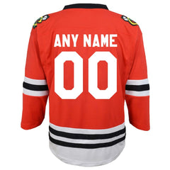 NHL Chicago Blackhawks Youth Replica Custom Jersey - Red