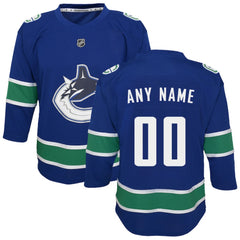 NHL Vancouver Canucks Youth Replica Custom Jersey - Blue