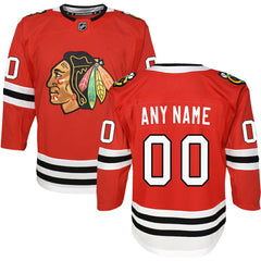 NHL Chicago Blackhawks Youth Premier Custom Jersey - Red