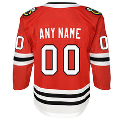 NHL Chicago Blackhawks Youth Premier Custom Jersey - Red