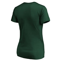 Milwaukee Bucks Women's Primary Logo Team V-Neck T-Shirt Hunter Green