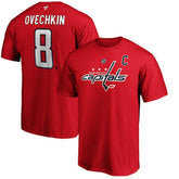 NHL Alexander Ovechkin Washington Capitals Fanatics Authentic Stack Player Name & Number T-Shirt - Red