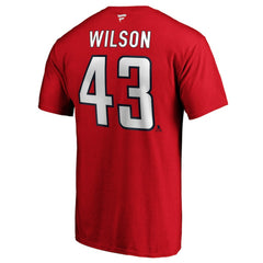 NHL Tom Wilson Washington Capitals Fanatics Authentic Stack Player Name & Number T-Shirt - Red