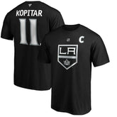 NHL Anze Kopitar Los Angeles Kings Fanatics Authentic Stack Player Name & Number T-Shirt - Black
