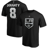 NHL Drew Doughty Los Angeles Kings Fanatics Authentic Stack Name & Number Team T-Shirt - Black