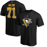NHL Evgeni Malkin Pittsburgh Penguins Fanatics Authentic Stack Player Name & Number T-Shirt - Black