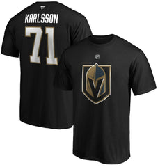 NHL William Karlsson Vegas Golden Knights Fanatics Authentic Stack Player Name & Number T-Shirt - Black