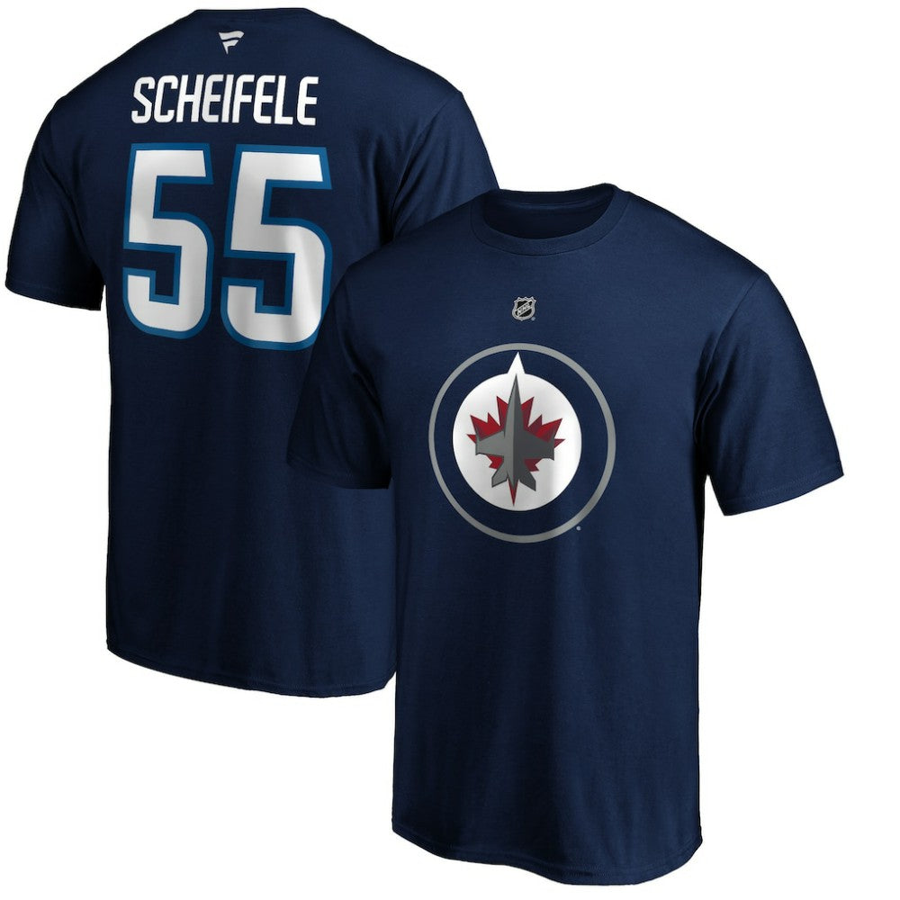 NHL Mark Scheifele Winnipeg Jets Fanatics Authentic Stack Name & Number Team T-Shirt - Navy