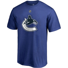 NHL Elias Pettersson Vancouver Canucks Fanatics Authentic Stack Player Name & Number T-Shirt - Blue
