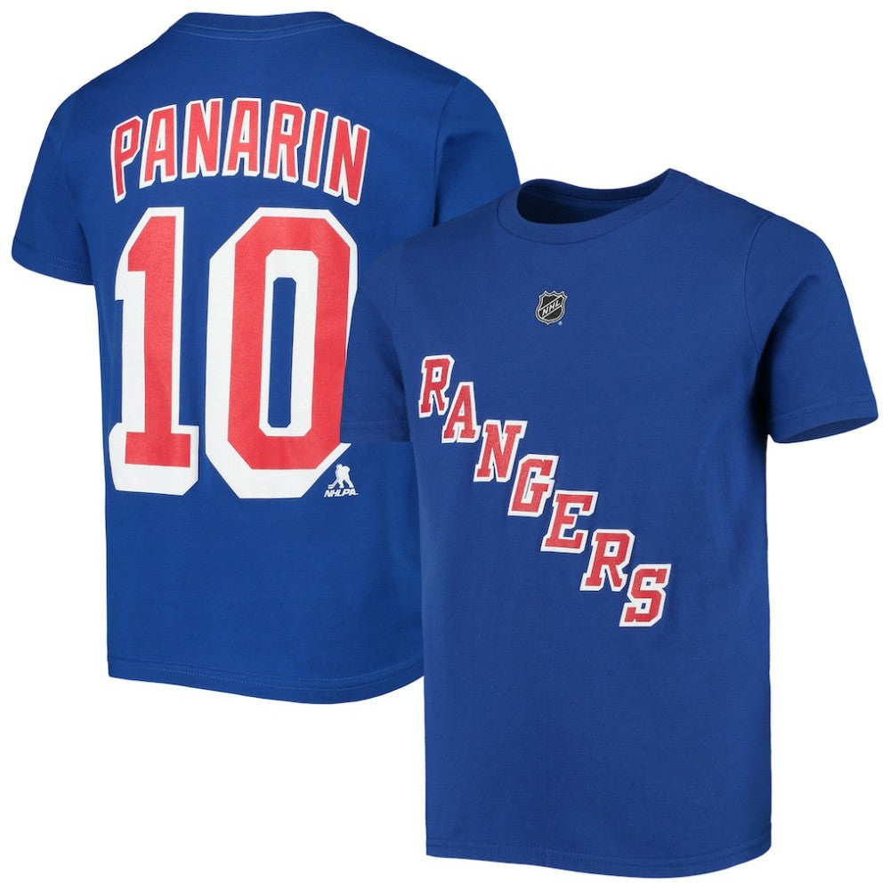 NHL Artemi Panarin New York Rangers Youth Player Name & Number T-Shirt - Blue