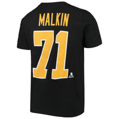 NHL Evgeni Malkin Pittsburgh Penguins Youth Player Name & Number T-Shirt - Black