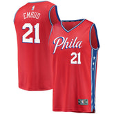 NBA Joel Embiid Philadelphia 76ers Youth 2019/20 Fast Break Replica Player Team Jersey - Statement Edition - Red
