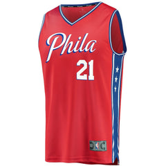NBA Joel Embiid Philadelphia 76ers Youth 2019/20 Fast Break Replica Player Team Jersey - Statement Edition - Red