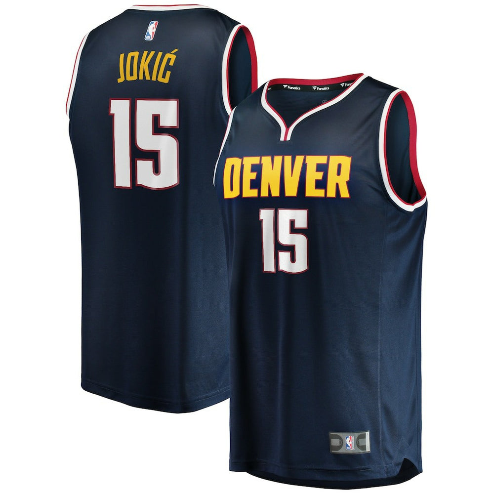 NBA Nikola Jokic Denver Nuggets Fast Break Player Jersey sale - Icon Editi- Navy