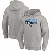 Tennessee Titans Fade Out Fitted Pullover Hoodie Heather Gray