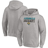 Jacksonville Jaguars Fade Out Fitted Pullover Hoodie Heather Gray