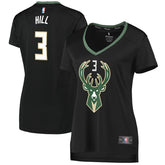 George Hill Milwaukee Bucks Women's Fast Break Replica Player Jersey Statement Edition Black