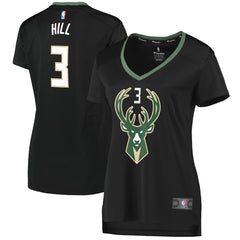 NBA George Hill Milwaukee Bucks Women's Fast Break Replica Player Jersey - Statement Edition - Black
