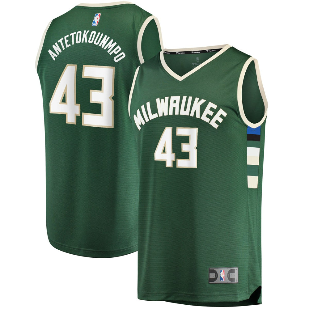 NBA Thanasis Antetokounmpo Milwaukee Bucks Fast Break Replica Player Jersey - Icon Edition - Hunter Green