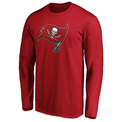 Tampa Bay Buccaneers Primary Logo Long Sleeve T-Shirt Red