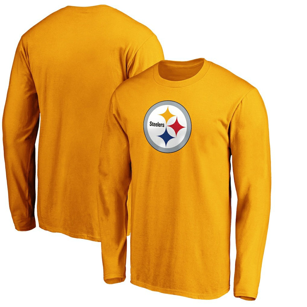 Pittsburgh Steelers Primary Logo Long Sleeve T-Shirt Gold