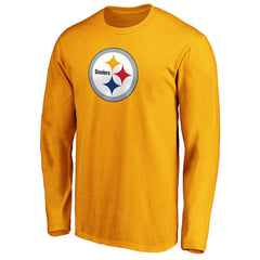 Pittsburgh Steelers Primary Logo Long Sleeve T-Shirt Gold