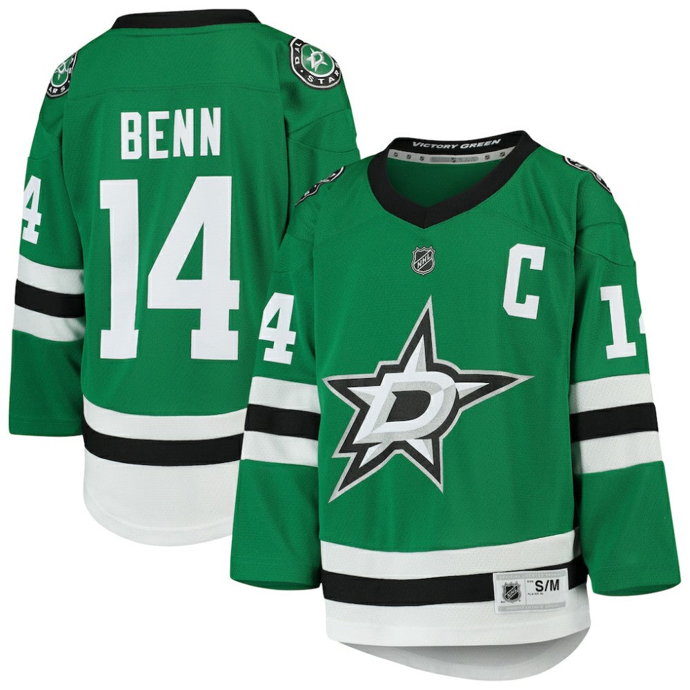 NHL Jamie Benn Dallas Stars Youth Home Replica Player Jersey - Kelly Green