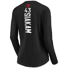 Pascal Siakam Toronto Raptors Women's Playmaker Name & Number Long Sleeve T-Shirt Black