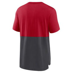 Tampa Bay Buccaneers Fan Gear Colorblock Tri-Blend T-Shirt Red/Pewter