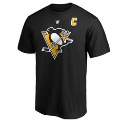 NHL Mario Lemieux Pittsburgh Penguins Fanatics Authentic Stack Retired Player Name & Number T-Shirt - Black