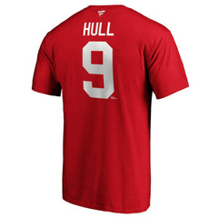 NHL Bobby Hull Chicago Blackhawks Fanatics Authentic Stack Retired Player Name & Number T-Shirt - Red