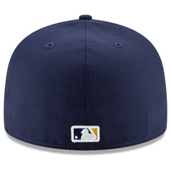 Milwaukee Brewers New Era Alternate Authentic Collection On-Field 59FIFTY Fitted Hat - Navy/Yellow Hats