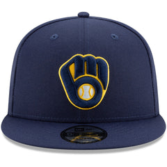 Milwaukee Brewers New Era Team Color 9FIFTY Adjustable Hat - Navy Hats