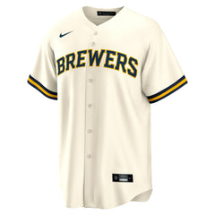 MLB Christian Yelich Milwaukee Brewers Nike Home Replica Player Jersey - Cream