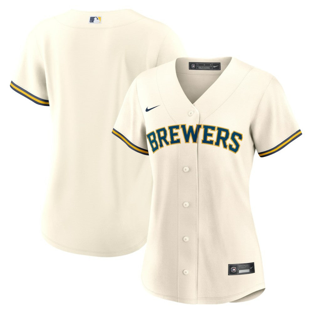 MLB Milwaukee Brewers Nike Women's Home Replica Team Jersey - Cream