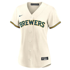 MLB Christian Yelich Milwaukee Brewers Nike Women's Home Replica Player Jersey - Cream
