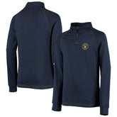 Milwaukee Brewers Stitches Youth Raglan Quarter-Zip Jacket - Navy Jackets