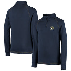 Milwaukee Brewers Stitches Youth Raglan Quarter-Zip Jacket - Navy Jackets