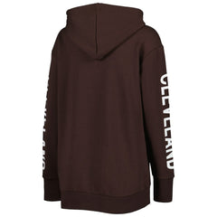 Cleveland Browns G-III 4Her by Carl Banks Women's Extra Point Pullover Hoodie Brown