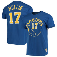 Chris Mullin Golden State Warriors Hardwood Classics Name & Number Team T-Shirt Royal