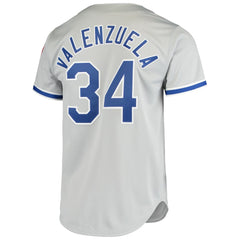 MLB Fernando Valenzuela Los Angeles Dodgers Mitchell & Ness Road 1981 Cooperstown Collection Authentic Jersey - Gray