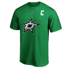 NHL Jamie Benn Dallas Stars Fanatics Authentic Stack Player Name & Number T-Shirt - Kelly Green
