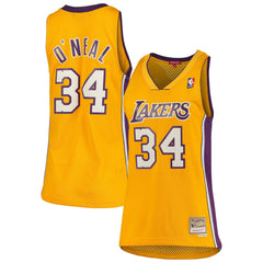 NBA Shaquille O'Neal Los Angeles Lakers Women's 1999/00 Hardwood Classics Swingman Jersey - Gold