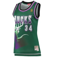 NBA Ray Allen Milwaukee Bucks Women's 1996/97 Hardwood Classics Swingman Jersey - Green